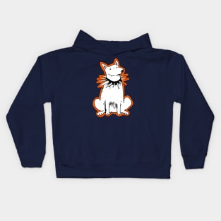 white watchdog with huge spike collar cartoon Kids Hoodie